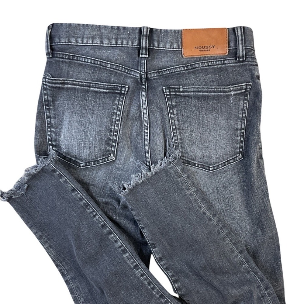 Moussy Vintage Jeans Women Sz 25 Westcliffe Skinny Raw Hem Japan Stretch